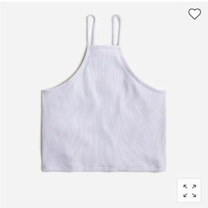 J.Crew Vintage Rib Cropped Halter Tank in sweet hyacinth